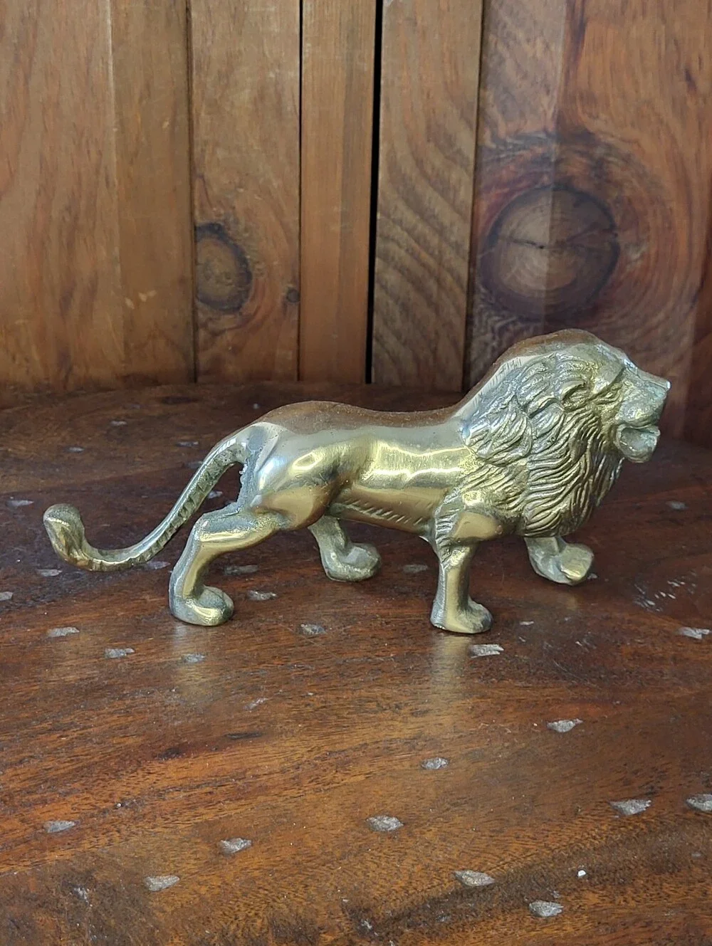 Brass Lion Figurine